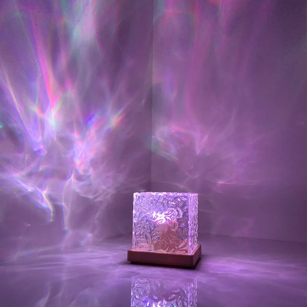 Water Ripple LED Night Light, Color Changing Crystal Lamp Perfect Ripple Lamp For Party Mood And Home With Remote Night Lamp With Ocean Wave Projector